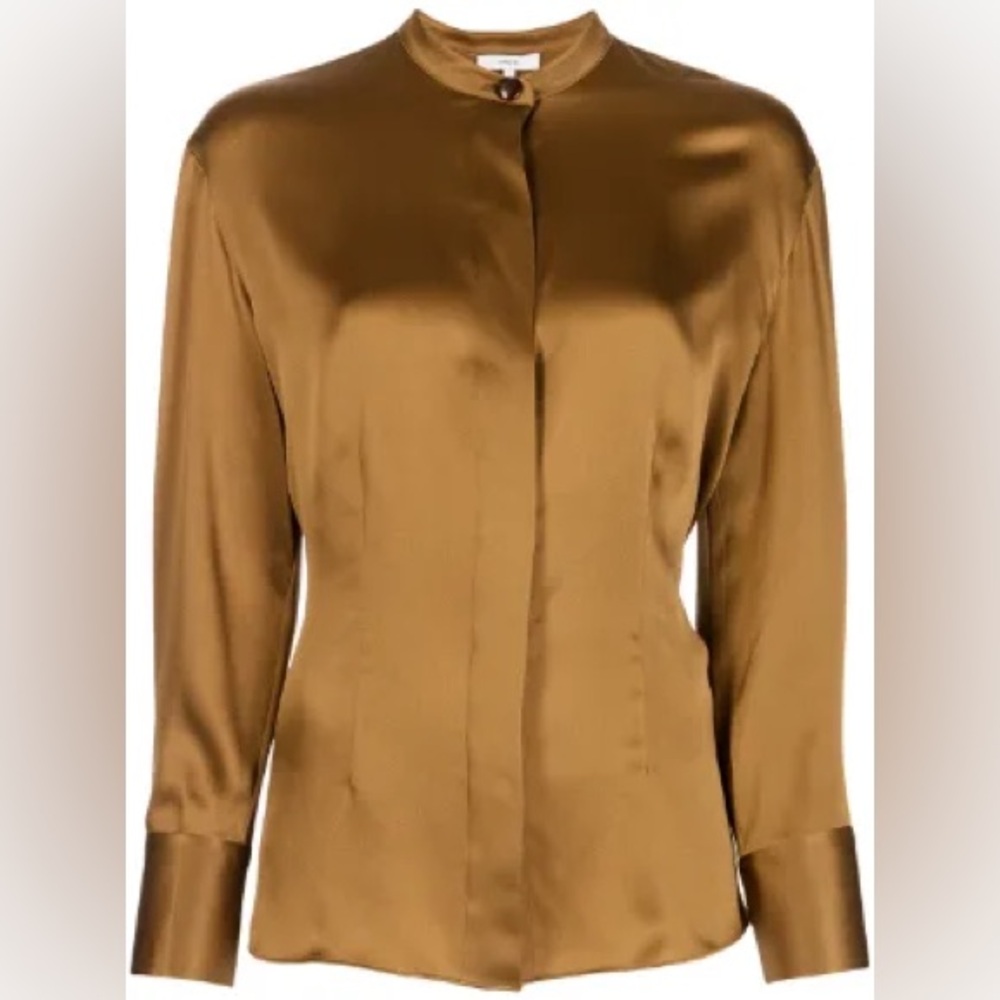 VINCE. XS satin effect silk blouse, like new 🆕